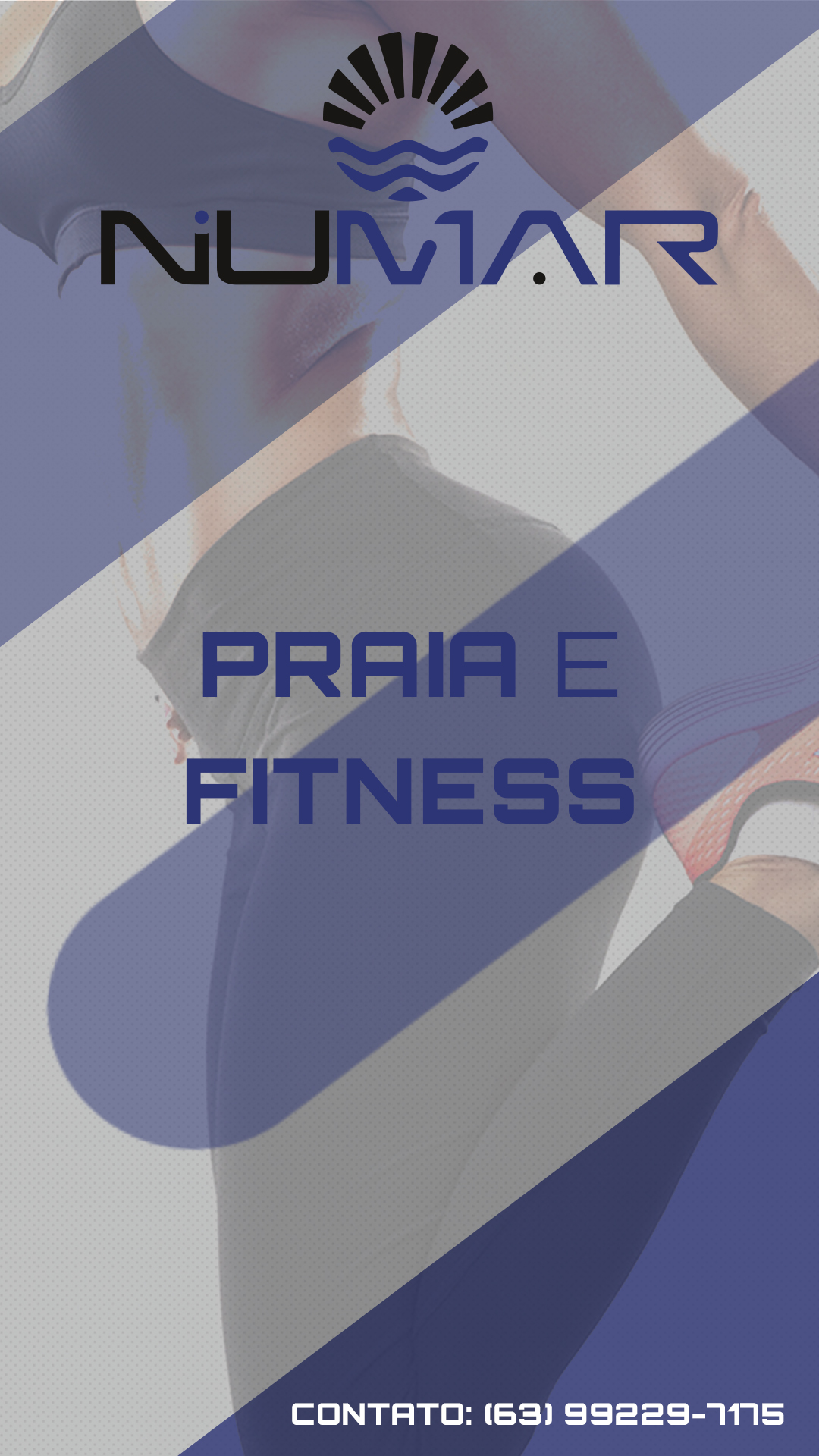 Criação de arte para stories (midias sociais) para loja de moda praia e fitness