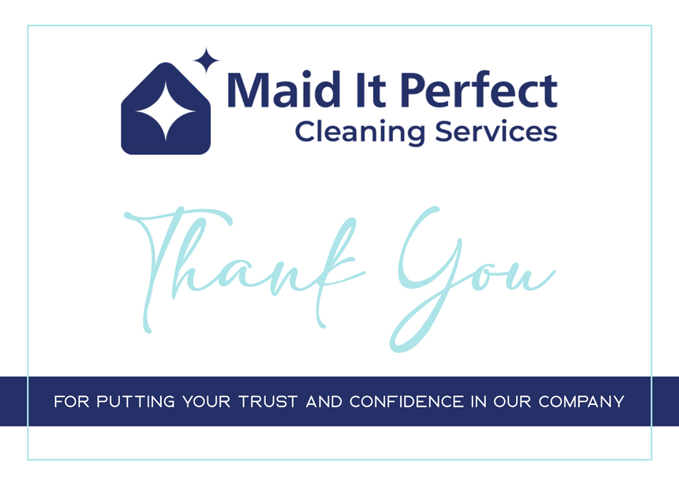 Criação de arte de agradecimento para empresa de limpeza domiciliar